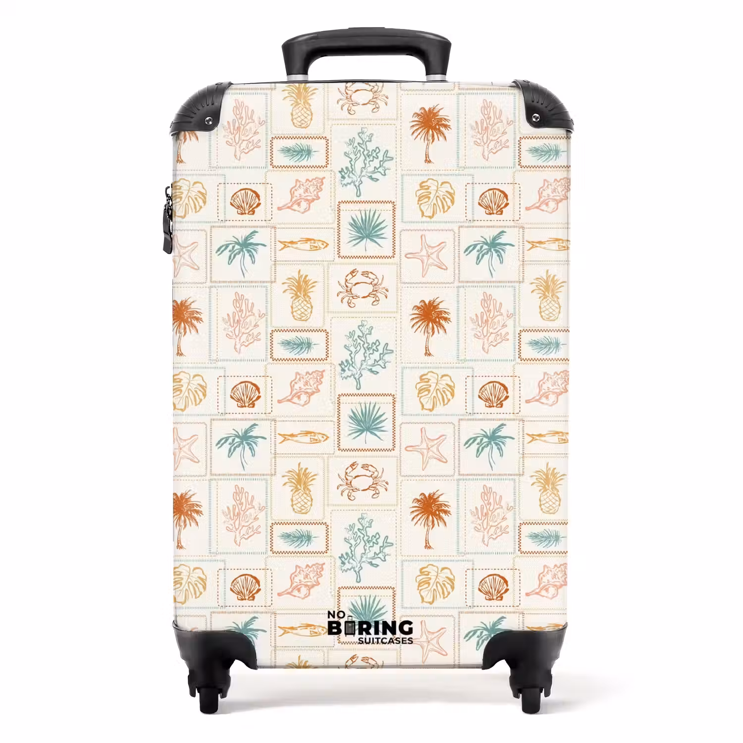 Kleurrijk zomer patroon NBS - Handbagage koffer - Volwassenen Unisex middel -productfoto_recht