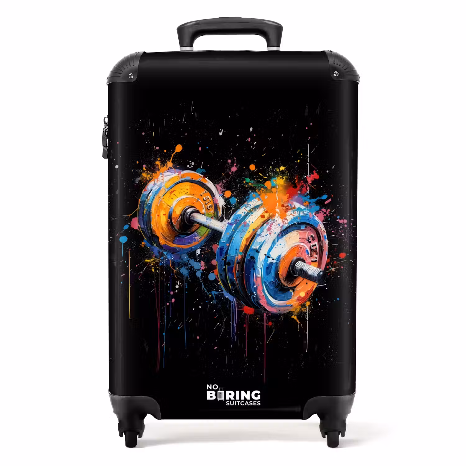 Dumbbell met graffiti NBS - Handbagage koffer - Unisex middel -productfoto_recht
