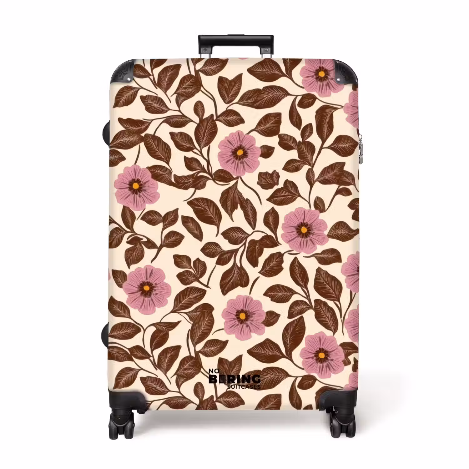 Bloemen - Bladeren - Kleurrijk NBS - Handbagage koffer - Volwassenen Unisex middel -productfoto_recht
