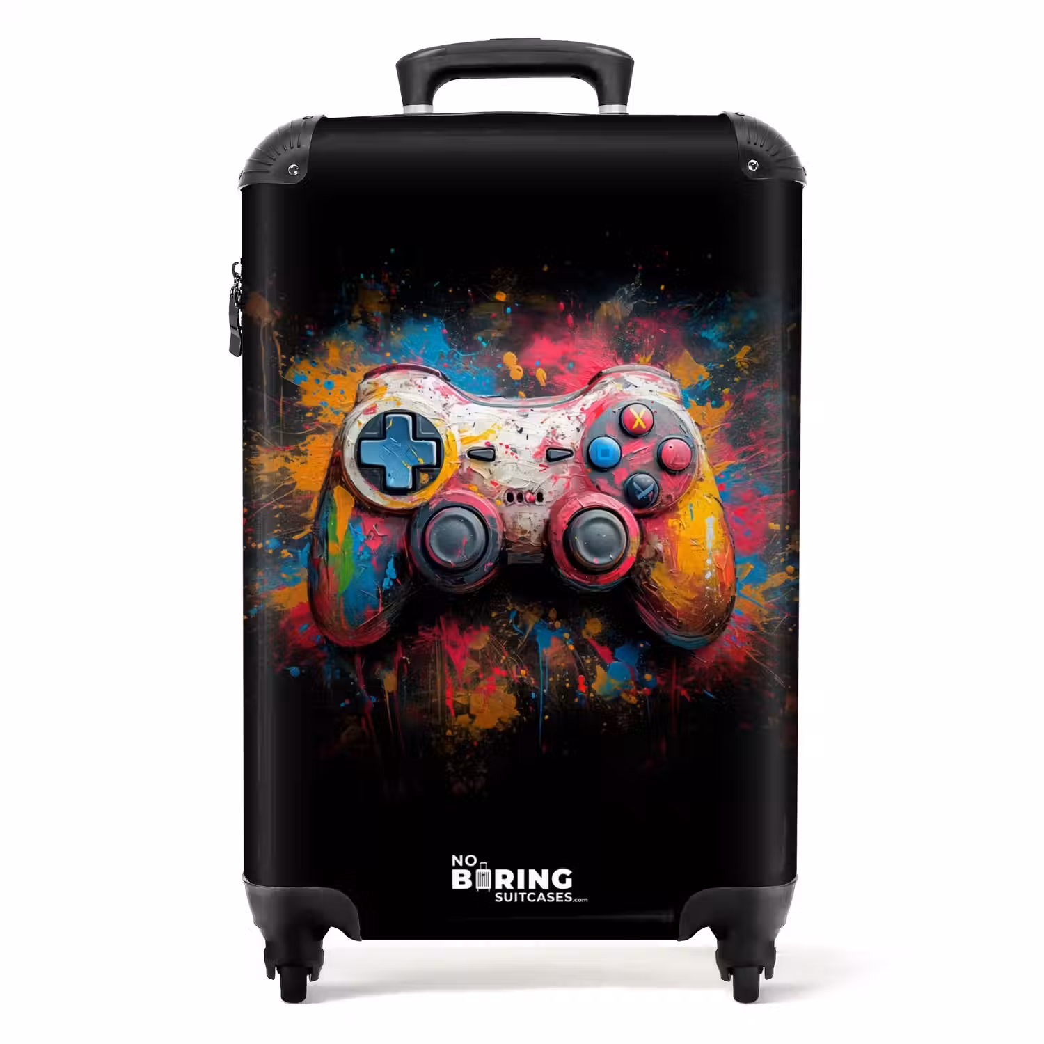 Game Controller Bedekt met Verf NBS - Handbagage koffer - Unisex middel -productfoto_recht