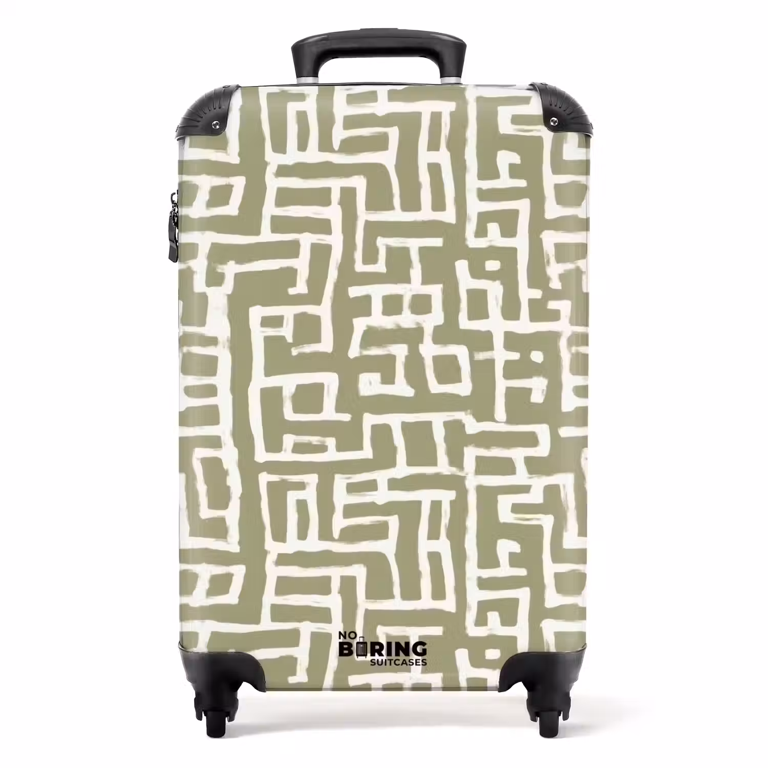 Grafisch - Patroon - Groen NBS - Handbagage koffer - Volwassenen Unisex middel -productfoto_recht