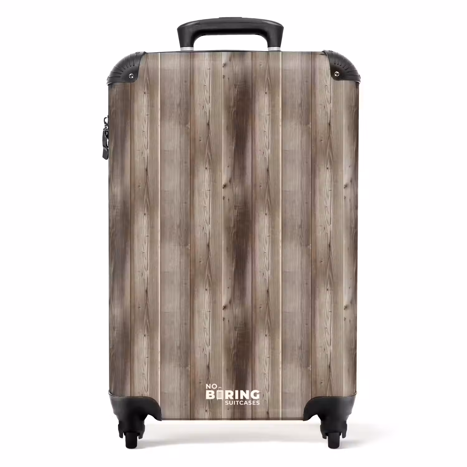 Vergrijsd verticaal hout motief NBS - Handbagage koffer - Volwassenen Unisex middel -productfoto_recht