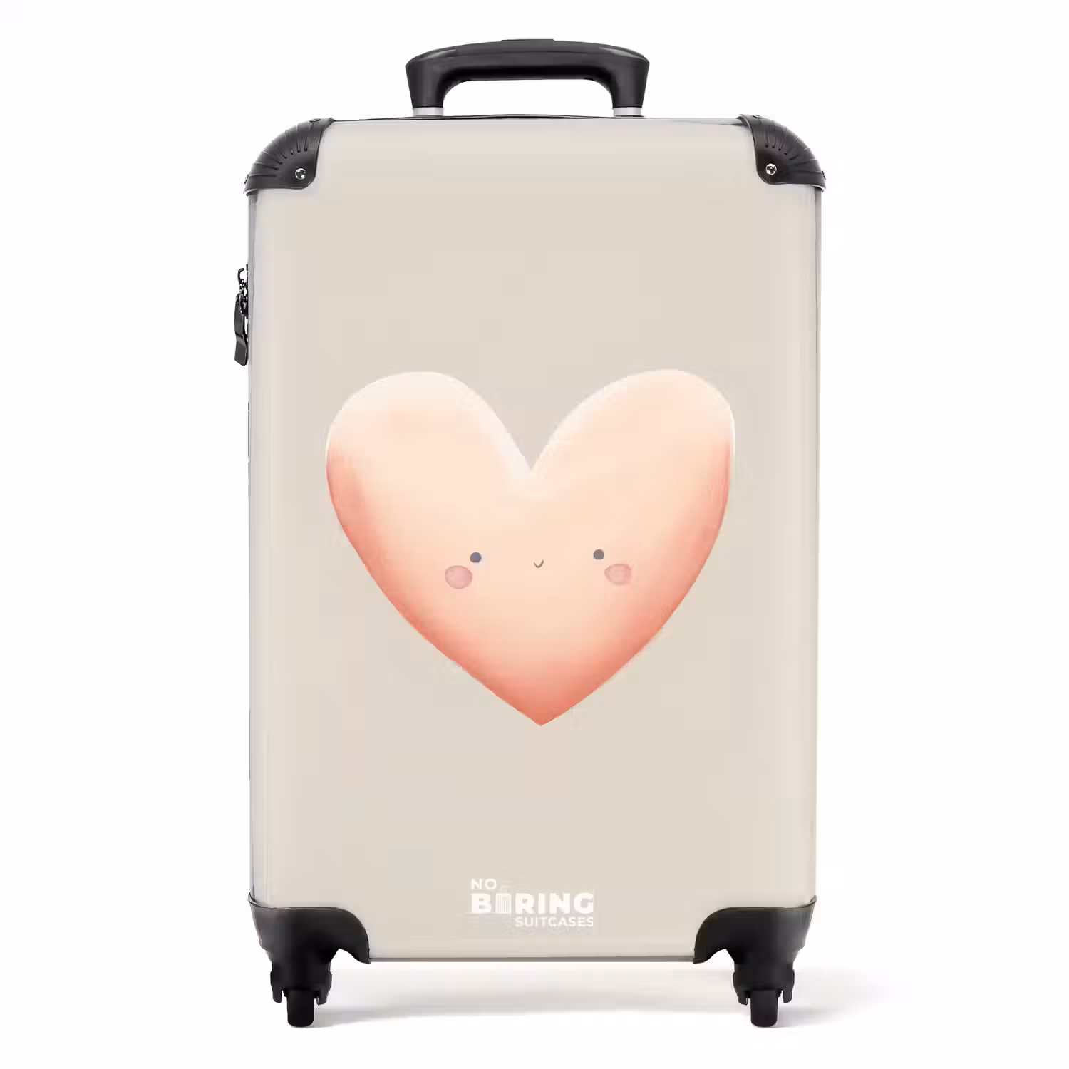 Hart in pastel kleuren NBS - Handbagage koffer - Volwassenen Unisex middel -productfoto_recht
