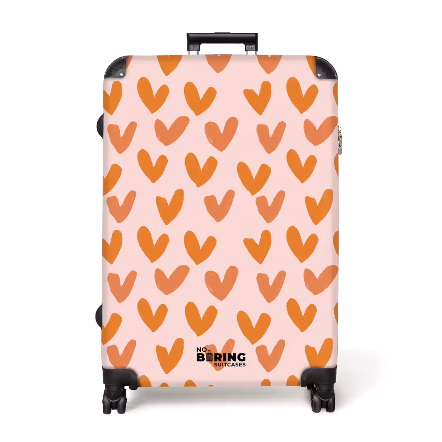 Hartjes - Getekend - Oranje NBS - Handbagage koffer - Volwassenen Unisex middel -productfoto_recht