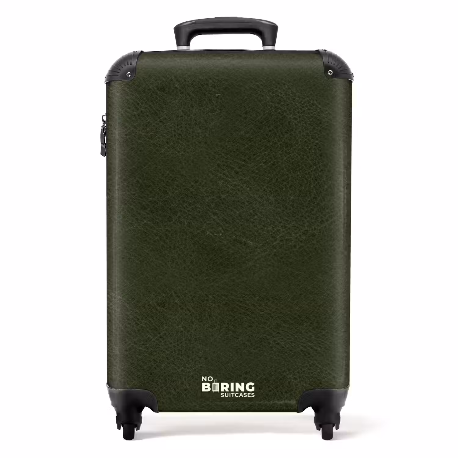 Lederen look diep groen NBS - Handbagage koffer - Volwassenen Unisex middel -productfoto_recht