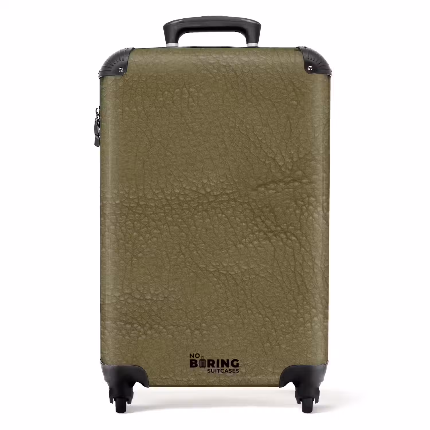 Lederen look forest groen NBS - Handbagage koffer - Volwassenen Unisex middel -productfoto_recht