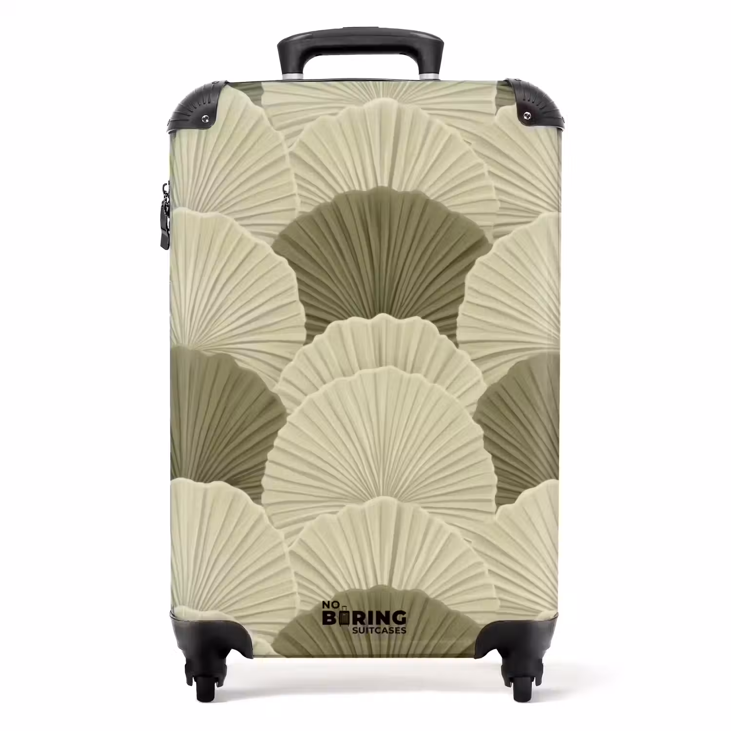 Bladeren - Structuur - Groen NBS - Handbagage koffer - Volwassenen Unisex middel -productfoto_recht