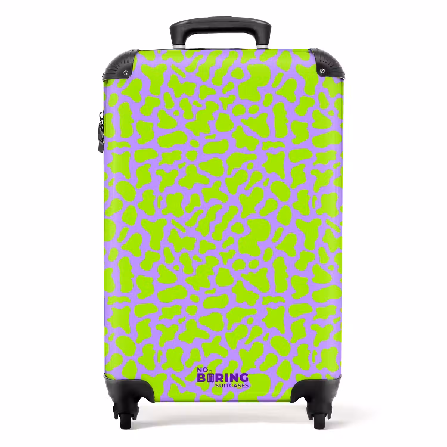 Limoenvlekken op lavendel achtergrond NBS - Handbagage koffer - Volwassenen Unisex middel -productfoto_recht