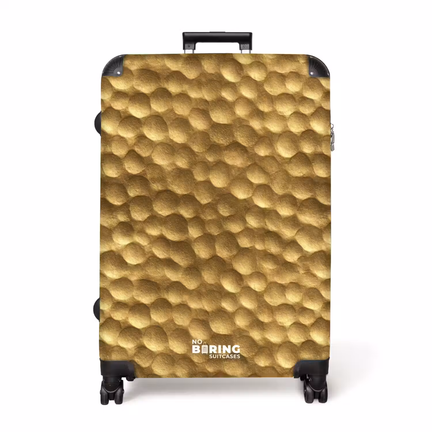 Metaal - Dynamisch - Goud NBS - Handbagage koffer - Volwassenen Unisex middel -productfoto_recht