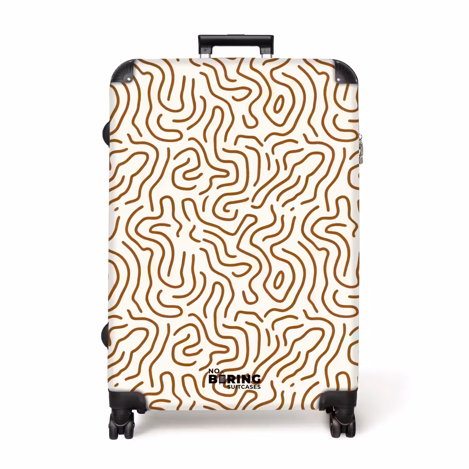 Minimalistisch - Patroon - Terracotta NBS - Handbagage koffer - Volwassenen Unisex middel -productfoto_recht