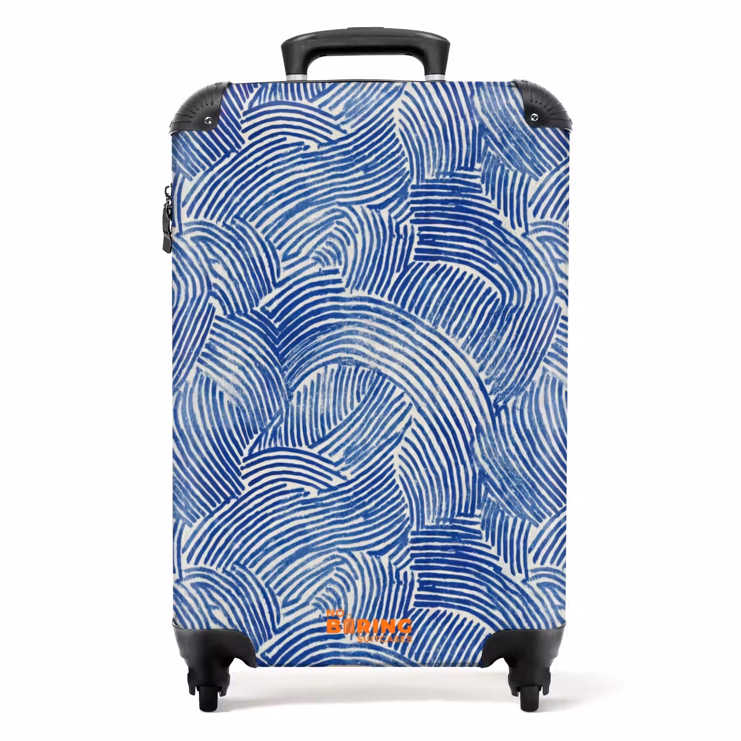 Modern - Abstract - Blauw NBS - Handbagage koffer - Volwassenen Unisex middel -productfoto_recht
