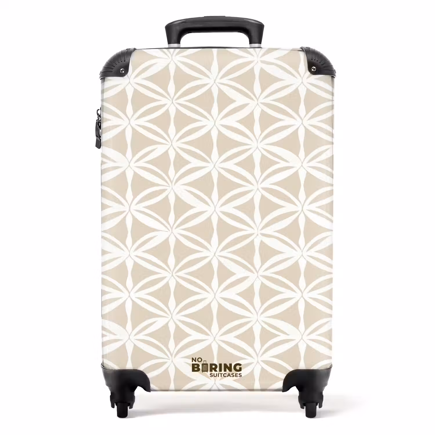 Motief - Modern - Beige NBS - Handbagage koffer - Volwassenen Unisex middel -productfoto_recht