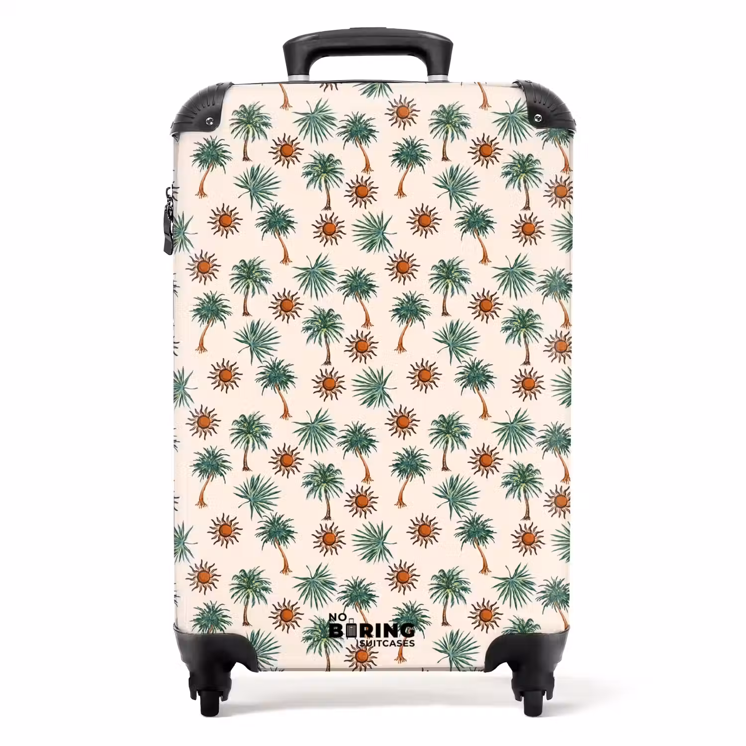 Palmbomen en zonnetjes print NBS - Handbagage koffer - Volwassenen Unisex middel -productfoto_recht