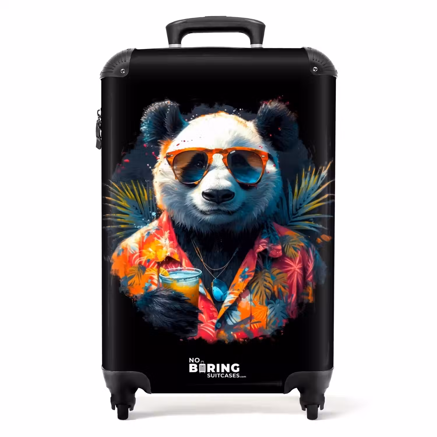 Panda als Tropische Street Art NBS - Handbagage koffer - Unisex middel -productfoto_recht