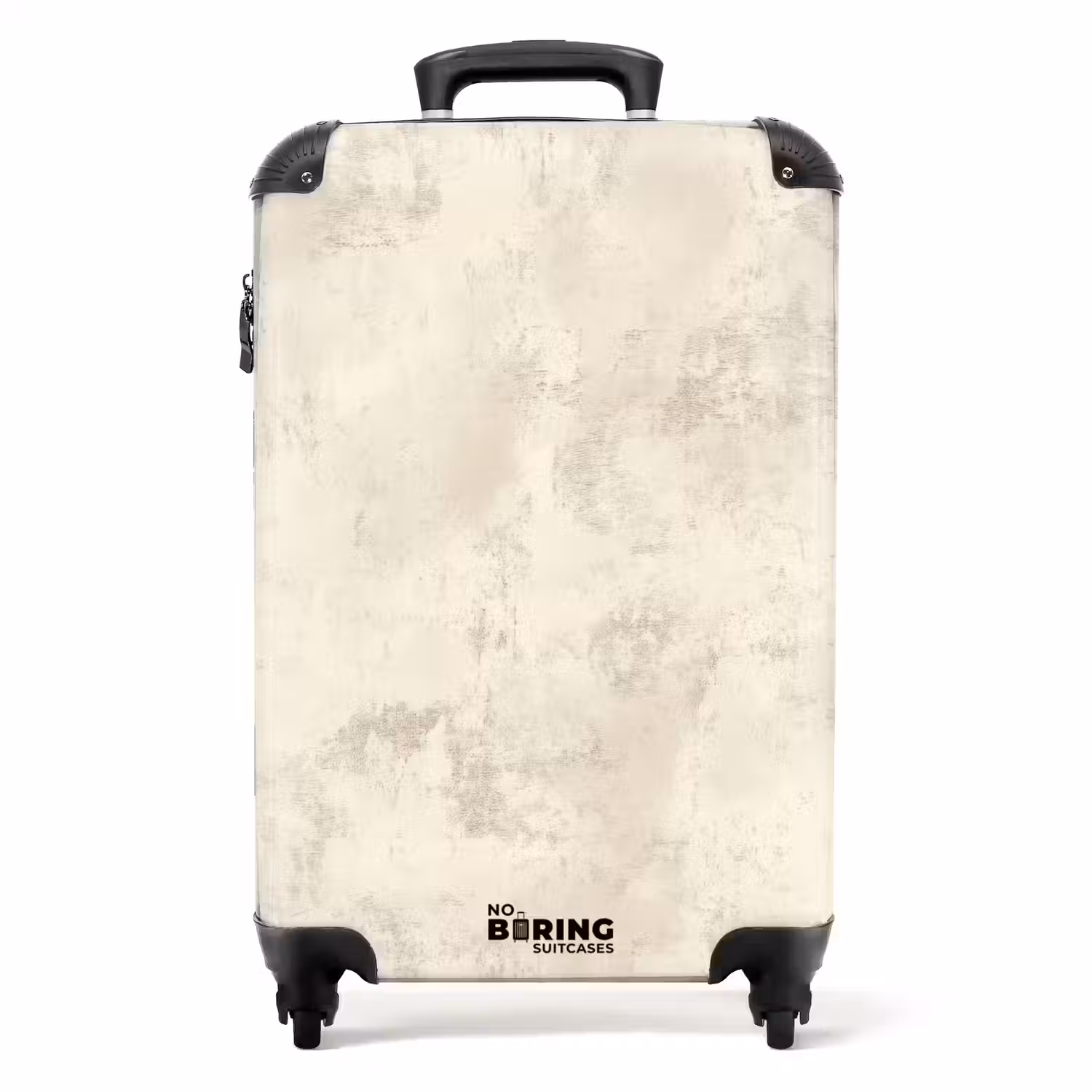 Patroon - Organisch - Beige NBS - Handbagage koffer - Volwassenen Unisex middel -productfoto_recht
