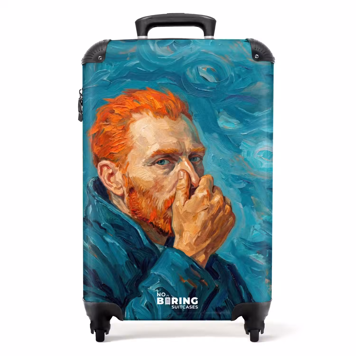 Portret - Klassiek - Blauw NBS - Handbagage koffer - Volwassenen Unisex middel -productfoto_recht