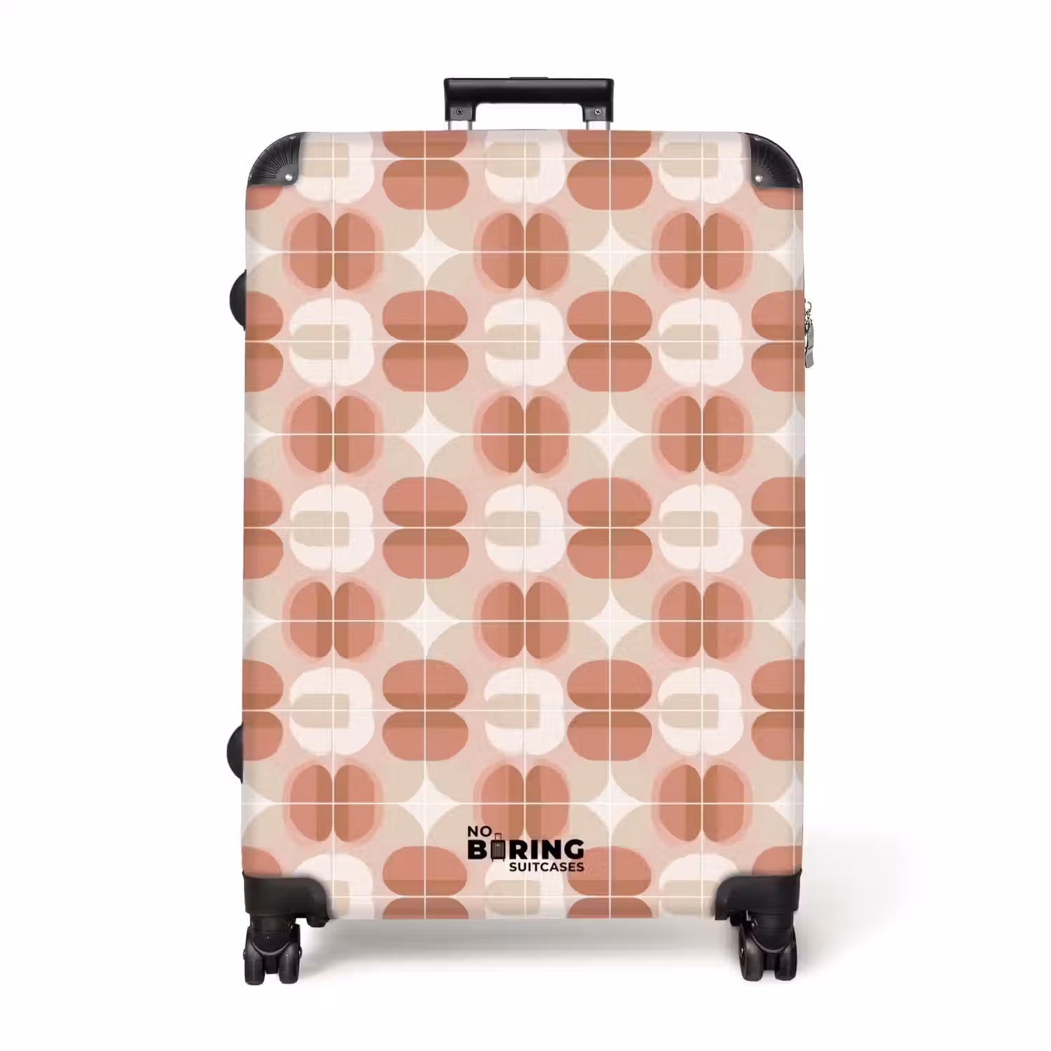 Retro - Klassiek - Roze NBS - Handbagage koffer - Volwassenen Unisex middel -productfoto_recht