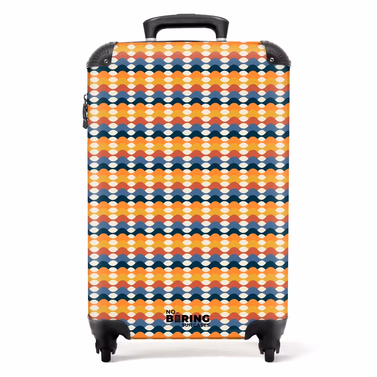 Retro disco 70s patroon kleurrijk NBS - Handbagage koffer - Volwassenen Unisex middel -productfoto_recht