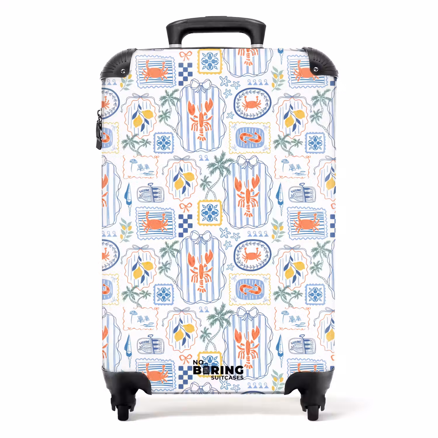 Zomers illustraties kleurrijk NBS - Handbagage koffer - Volwassenen Unisex middel -productfoto_recht