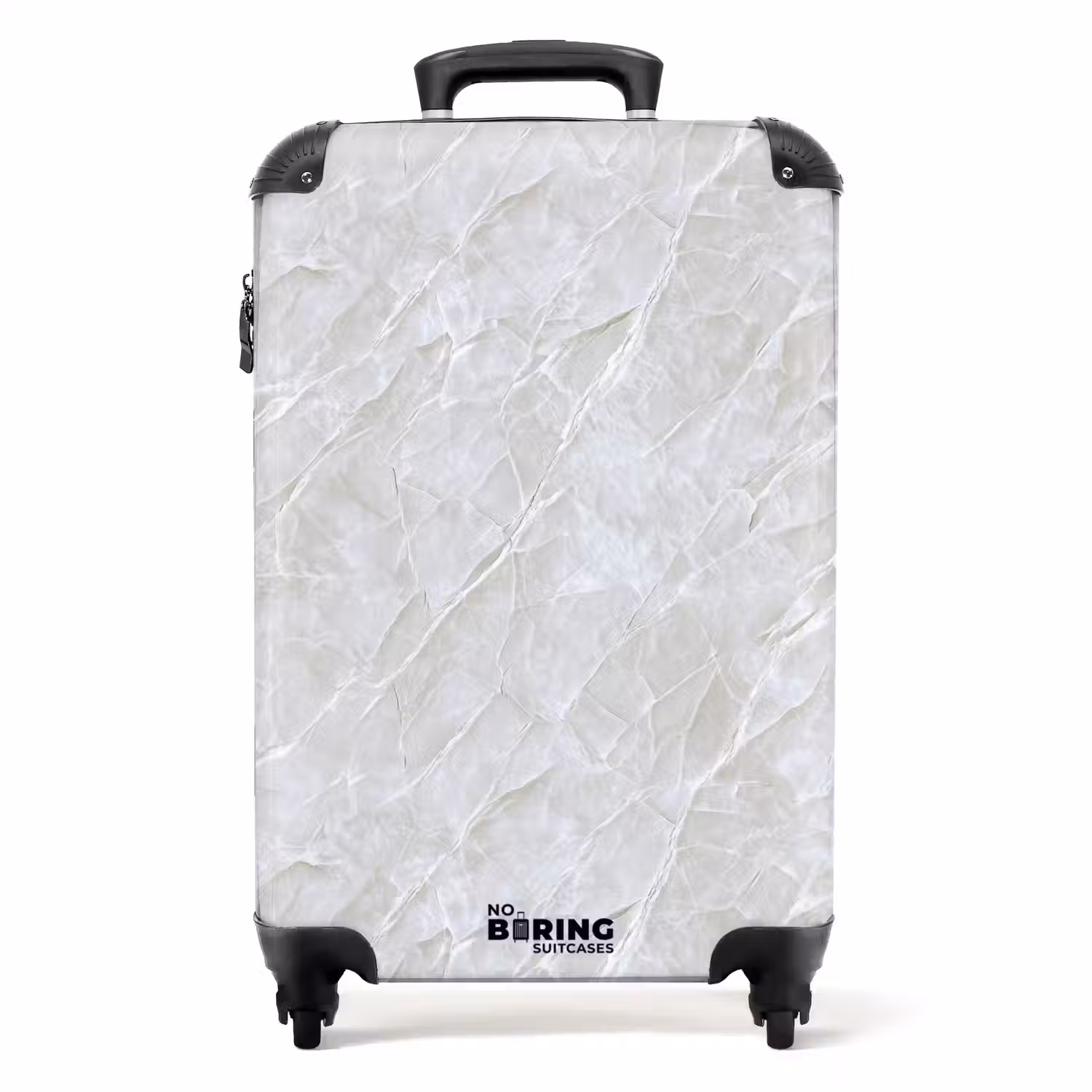 Oppervlakte - Textuur - Grijs NBS - Handbagage koffer - Volwassenen Unisex middel -productfoto_recht