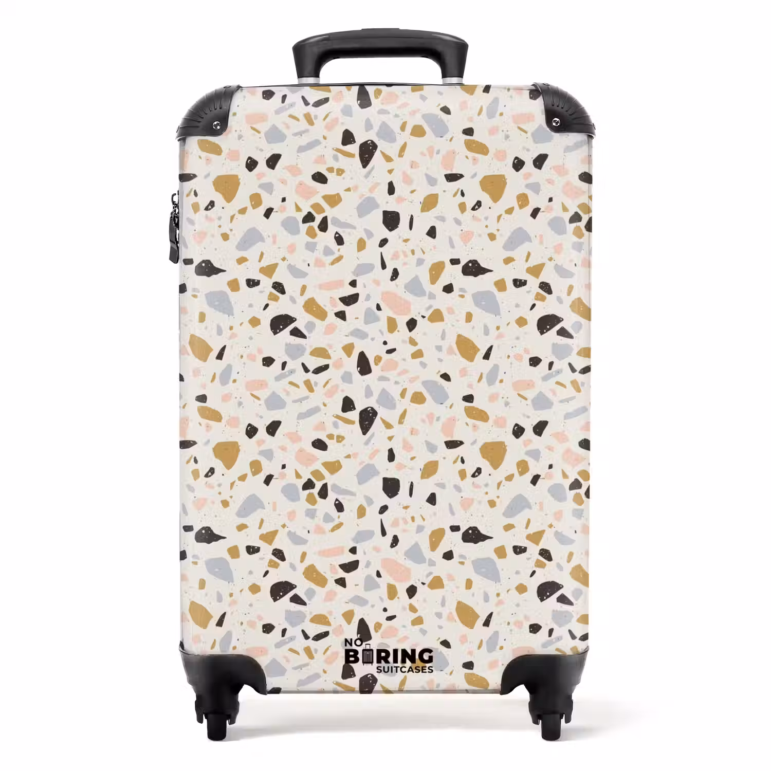 Terrazzo patroon veelkleurig NBS - Handbagage koffer - Volwassenen Unisex middel -productfoto_recht