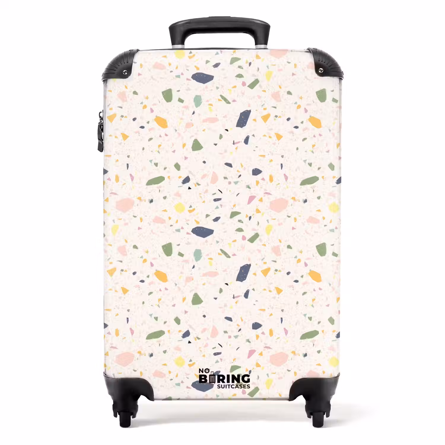 Terrazzo patroon veelkleurig confetti NBS - Handbagage koffer - Volwassenen Unisex middel -productfoto_recht