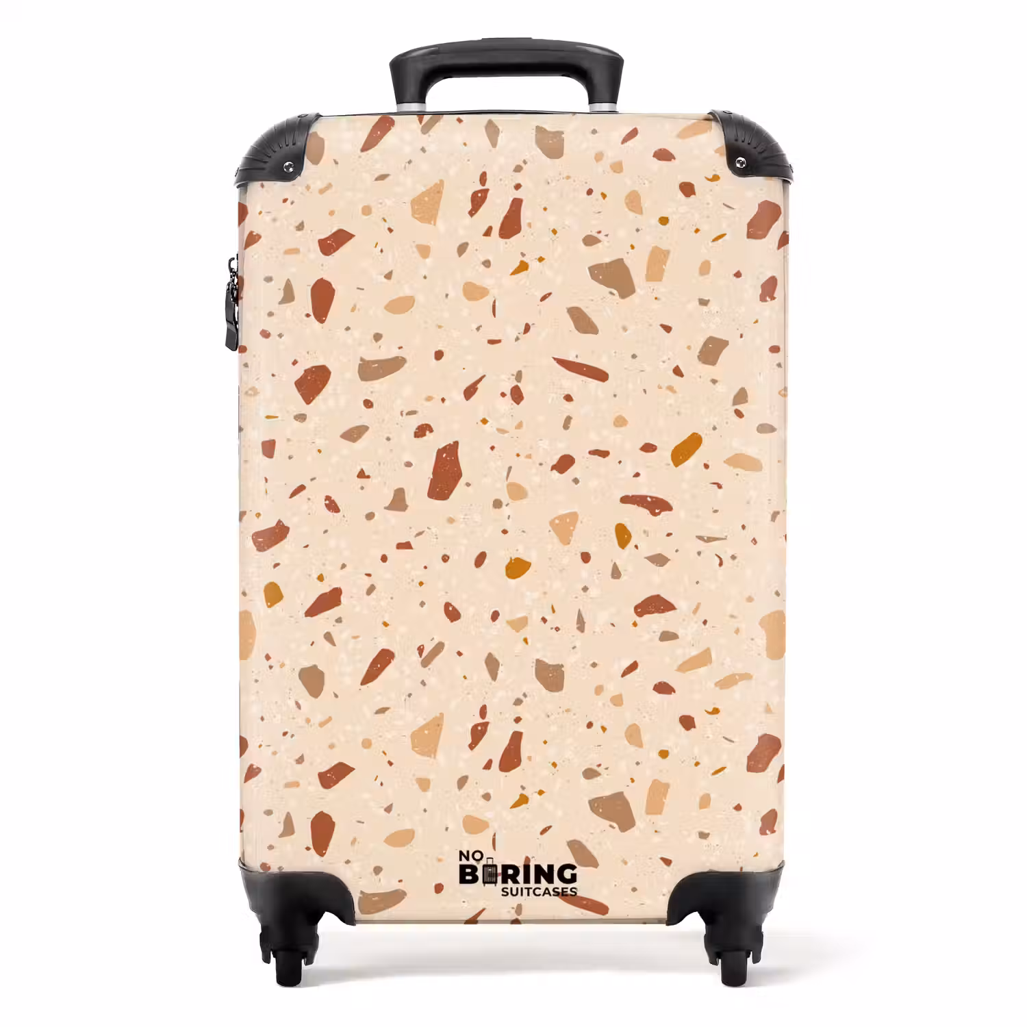 Terrazzo patroon veelkleurig terra NBS - Handbagage koffer - Volwassenen Unisex middel -productfoto_recht