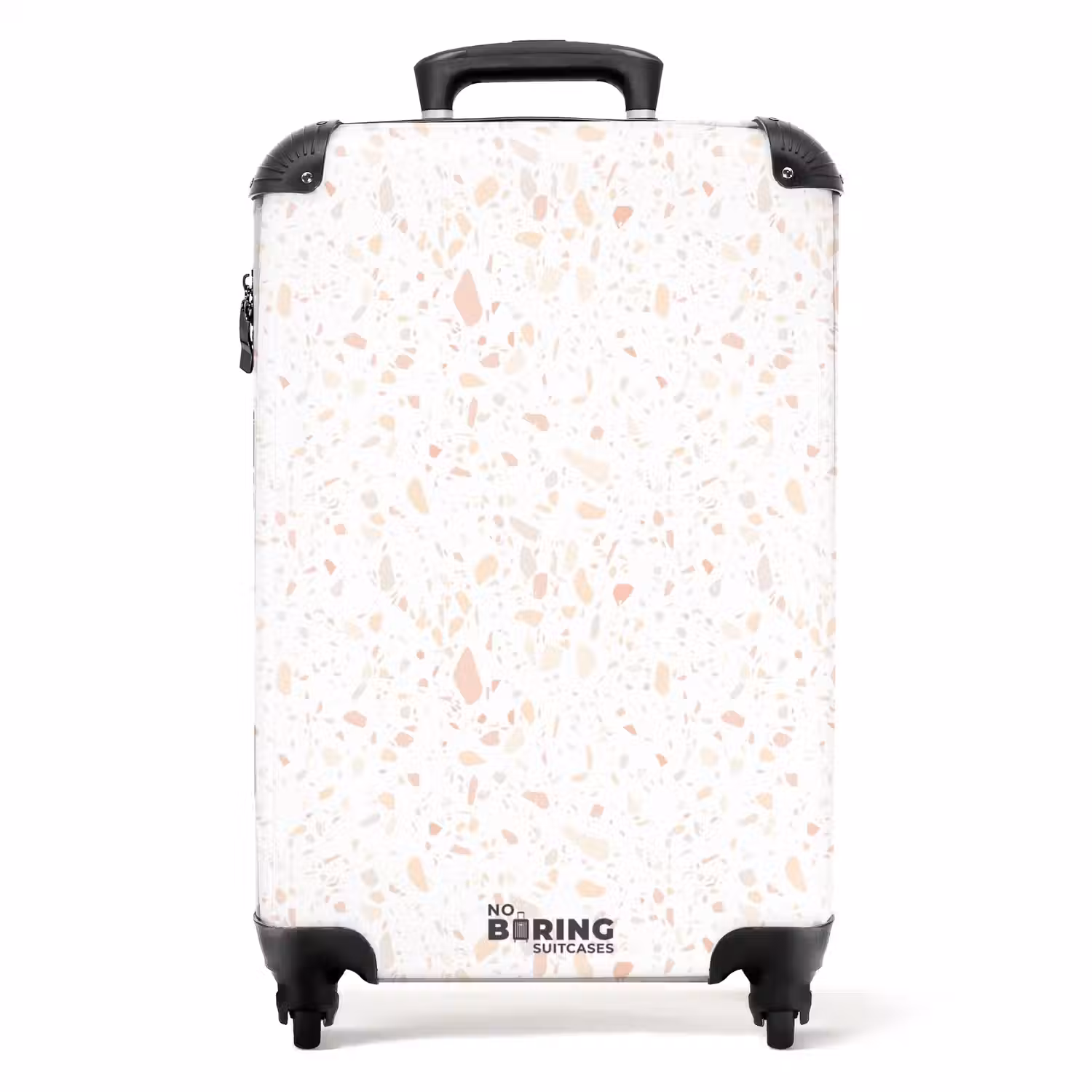 Terrazzo patroon perzik NBS - Handbagage koffer - Volwassenen Unisex middel -productfoto_recht