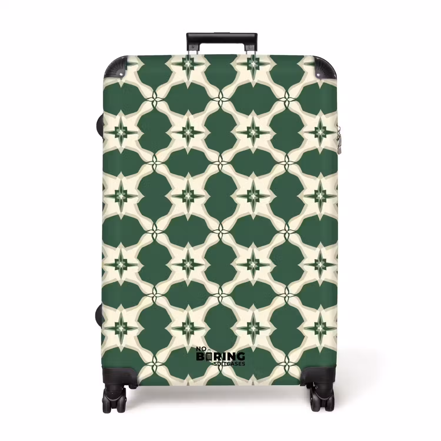 Tegel - Klassiek - Groen NBS - Handbagage koffer - Volwassenen Unisex middel -productfoto_recht