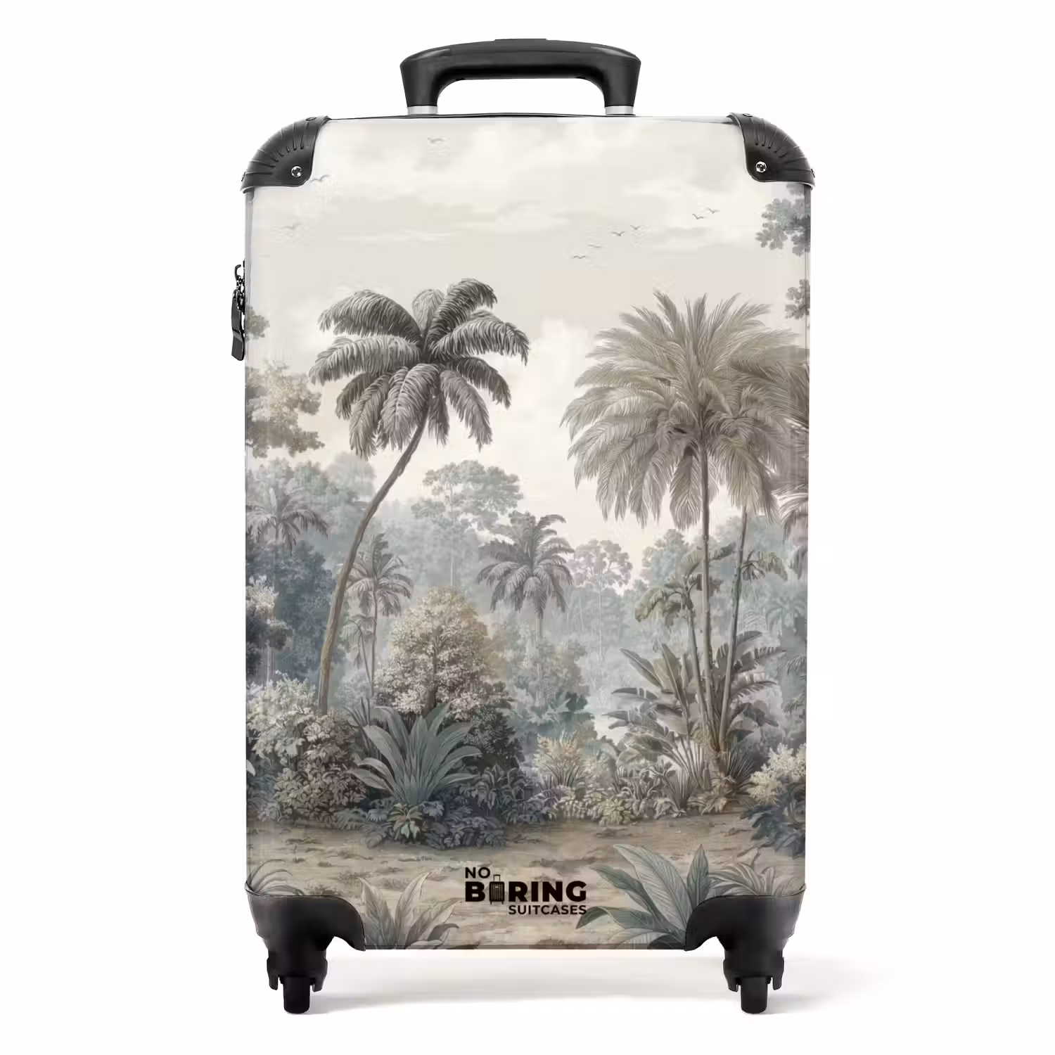 Tropisch - Landschap - Illustratie NBS - Handbagage koffer - Volwassenen Unisex middel -productfoto_recht