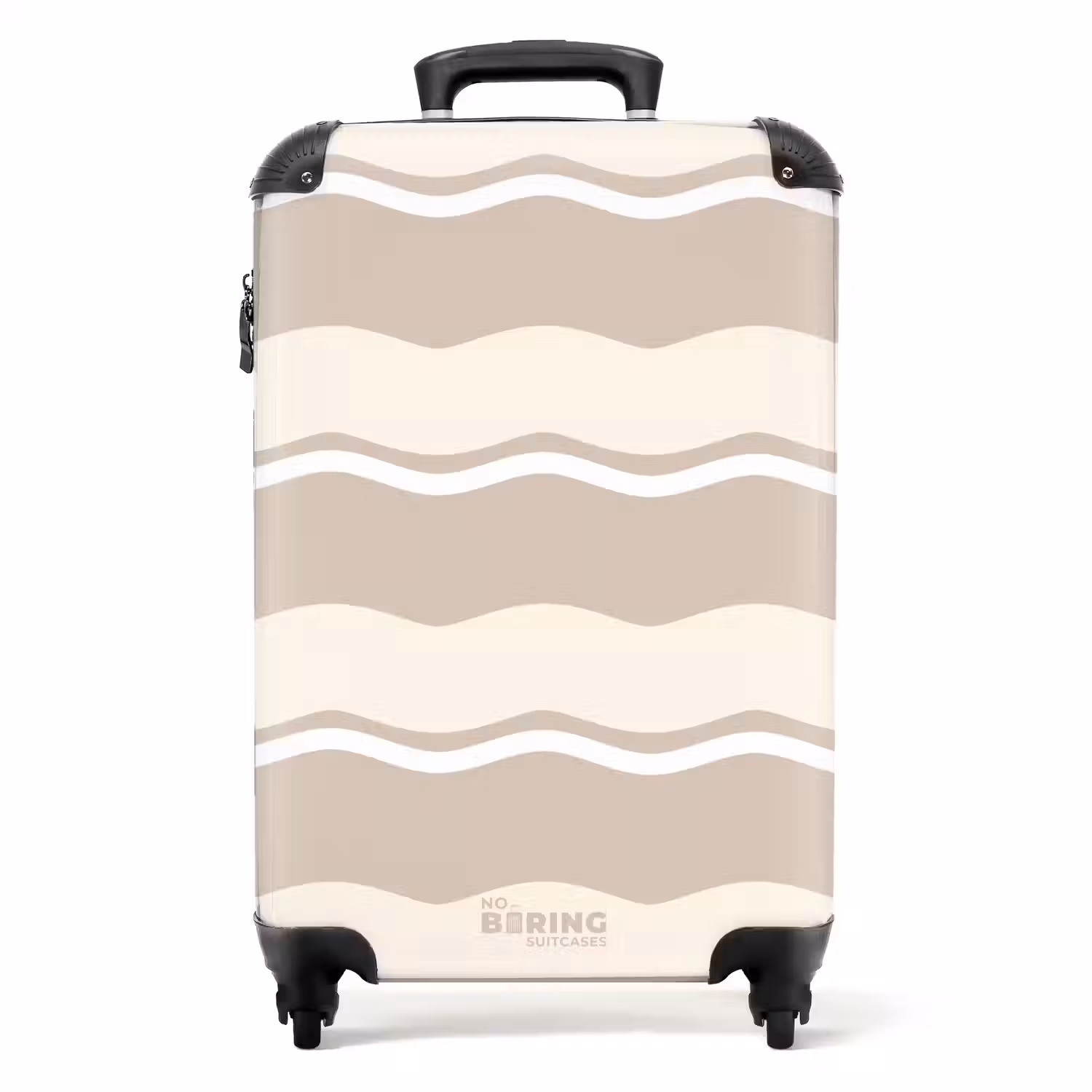 Golven in crème tinten NBS - Handbagage koffer - Unisex middel -productfoto_recht