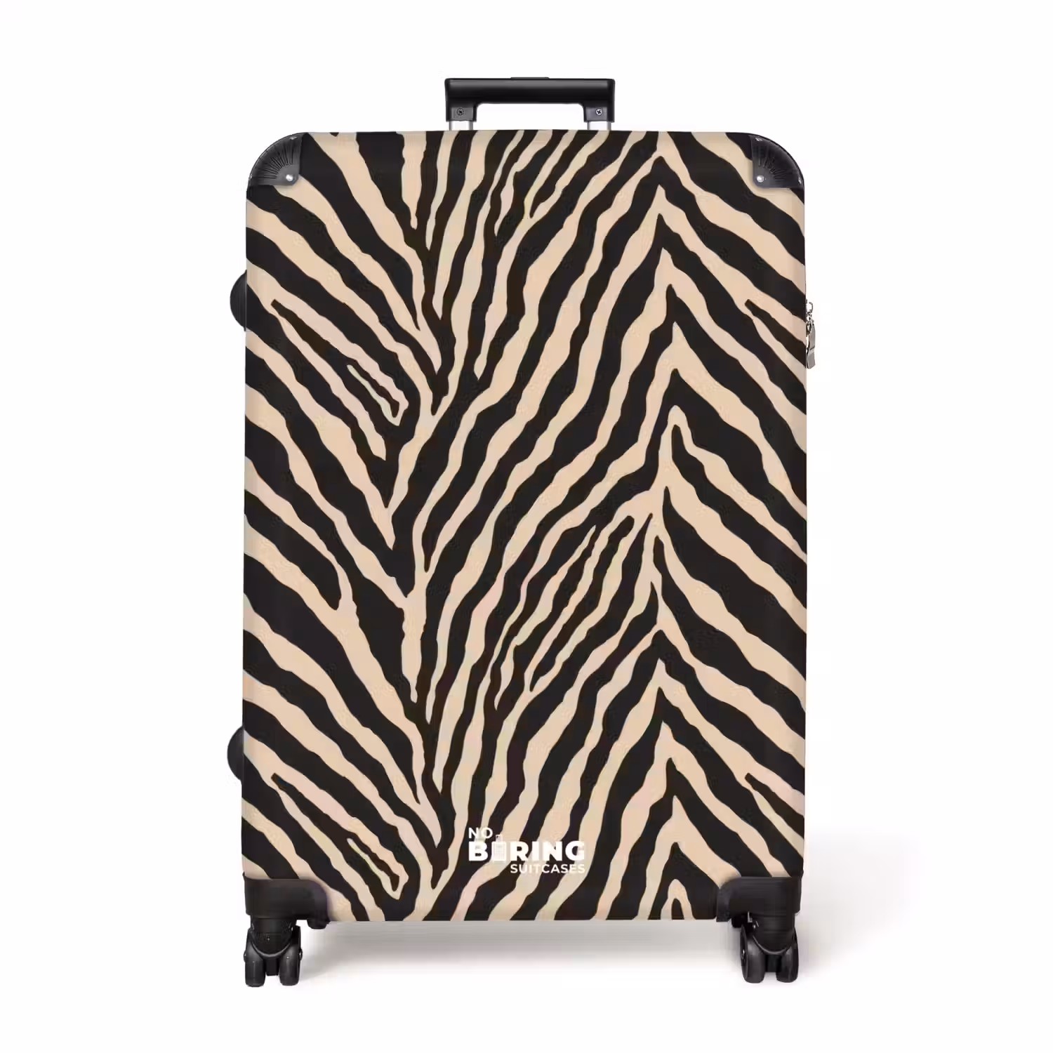 Zebra - Klassiek - Zwart NBS - Handbagage koffer - Volwassenen Unisex middel -productfoto_recht