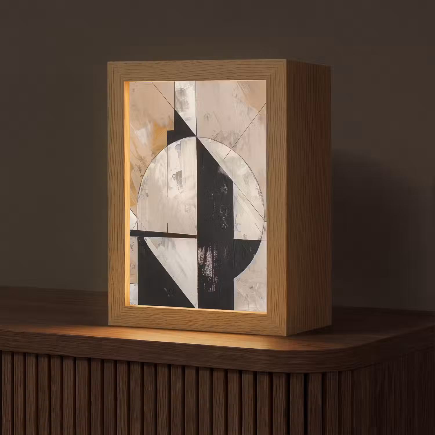 Abstract - Modern - Geometrisch - Pastel Light Box met kabel (Tafellamp) klein -z3d_website