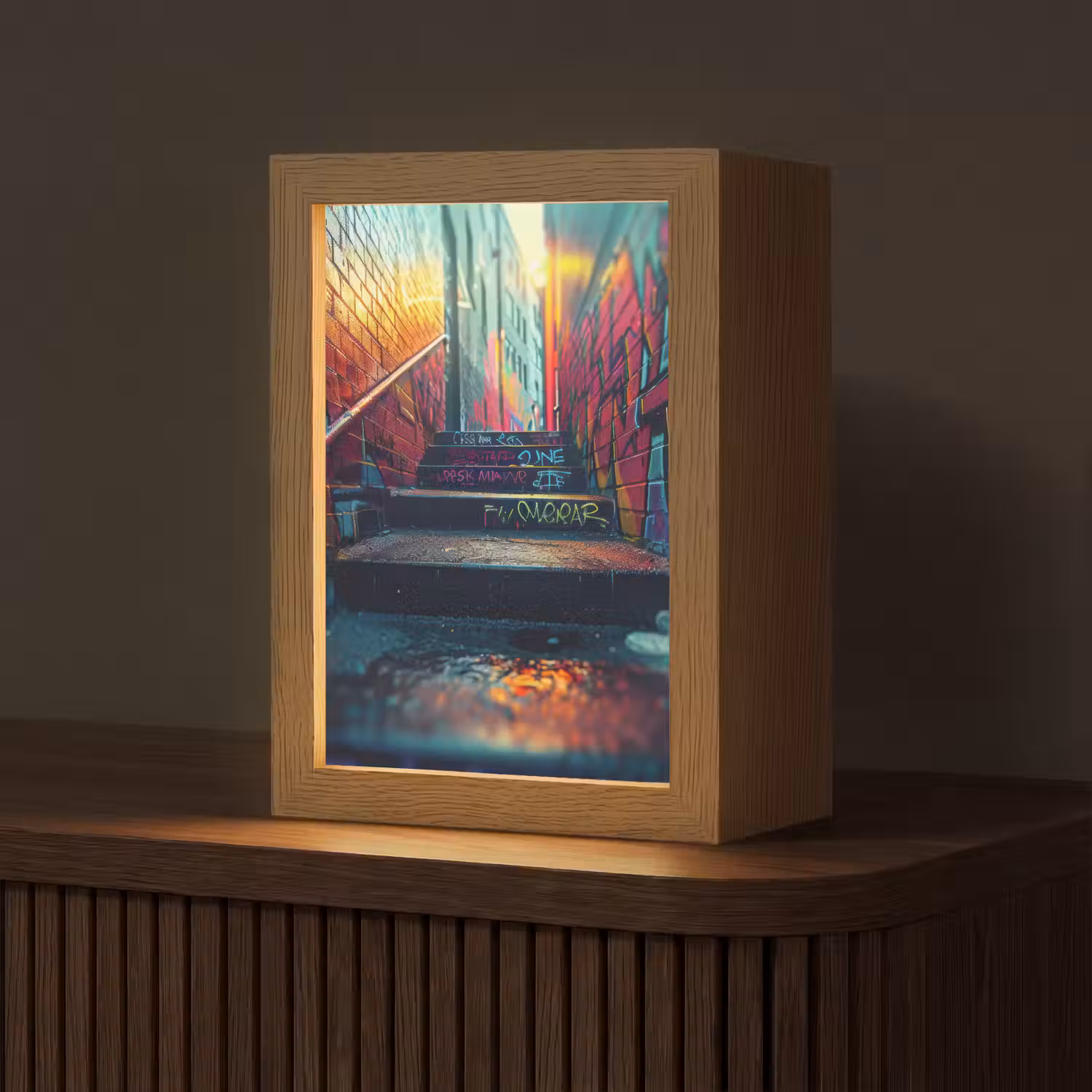 Architectuur - Neon - Trap - Graffiti Light Box met kabel (Tafellamp) klein -z3d_website
