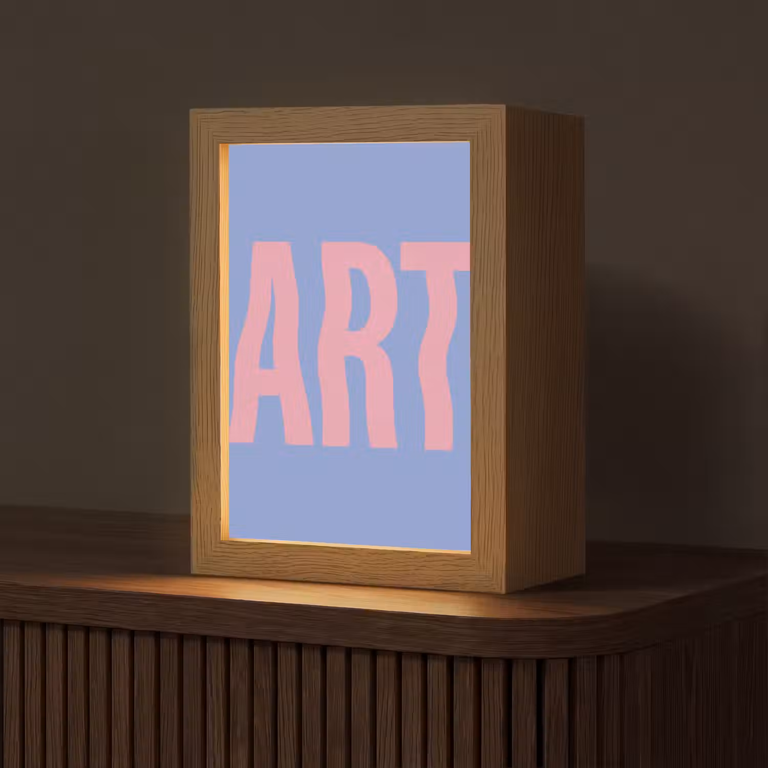 Art - Roze - Blauw Light Box met kabel (Tafellamp) klein -z3d_website
