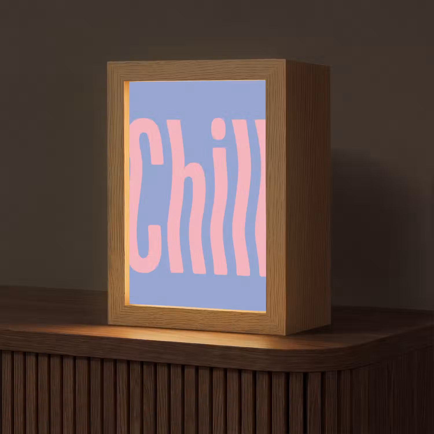 Chill - Roze - Blauw - Golvend Light Box met kabel (Tafellamp) klein -z3d_website