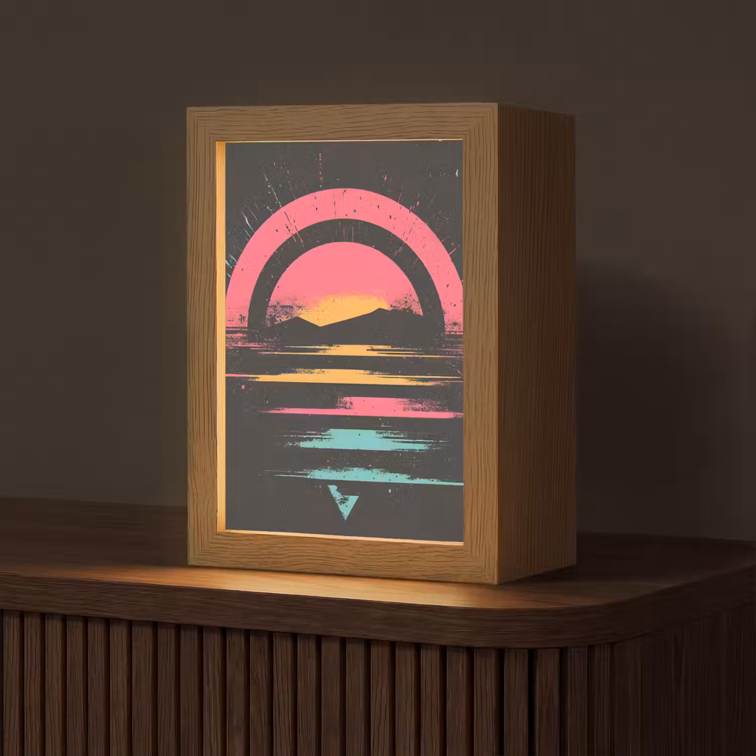 Cirkel - Abstract - Roze Light Box met kabel (Tafellamp) klein -z3d_website