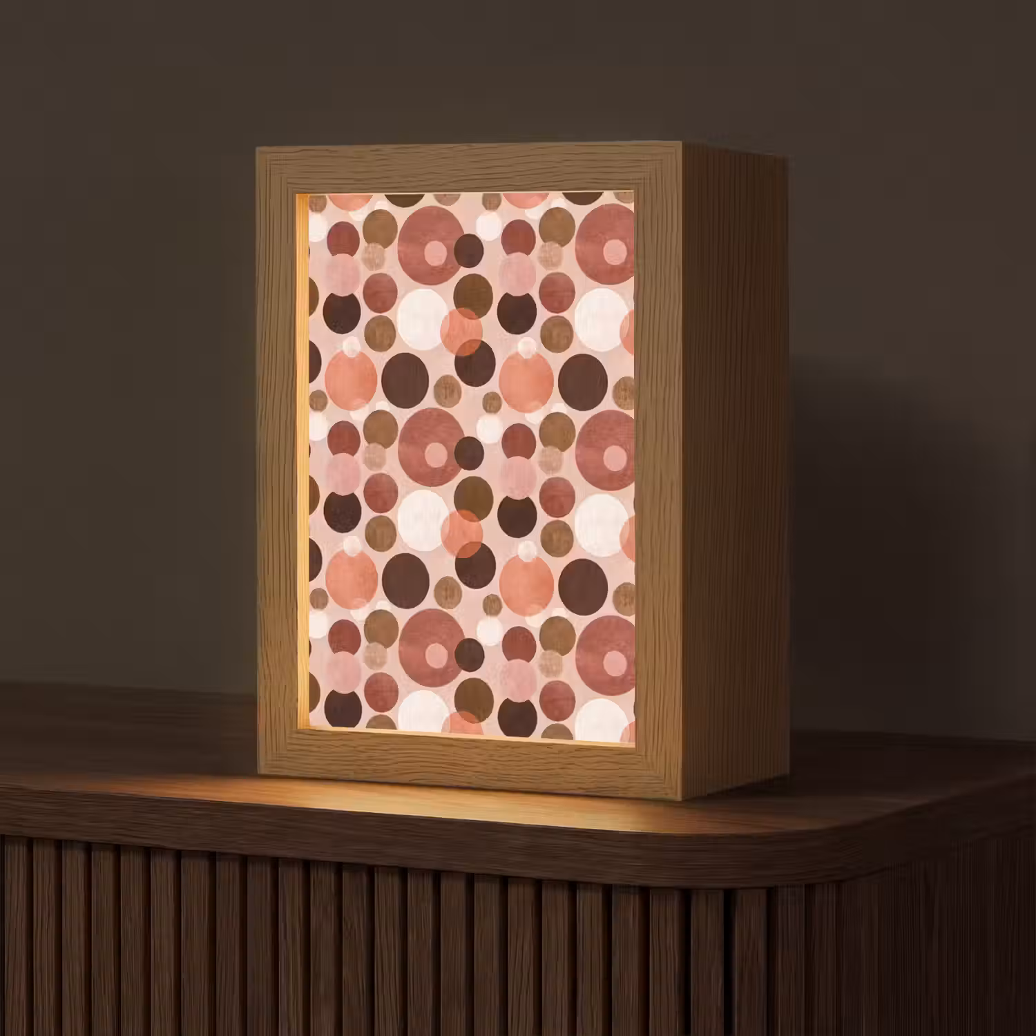 Cirkels - Modern - Kleurrijk Light Box met kabel (Tafellamp) klein 925 -z3d_website