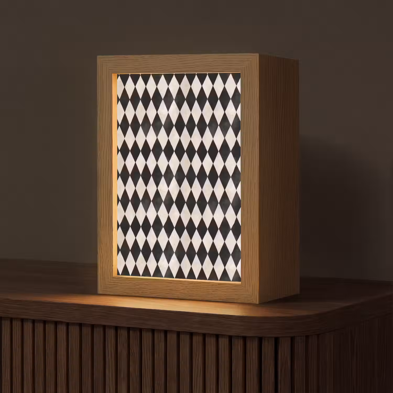 Klassiek - Patroon - Zwart Light Box met kabel (Tafellamp) klein 925 -z3d_website