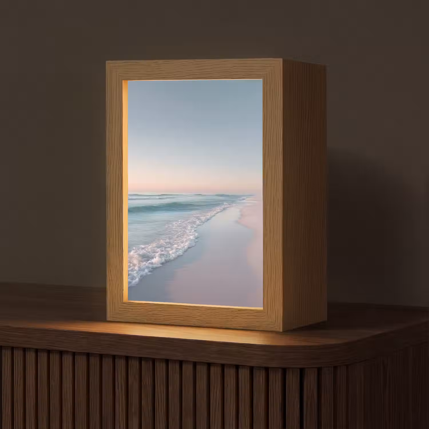 Kustlijn - Pastel - water Light Box met kabel (Tafellamp) klein -z3d_website
