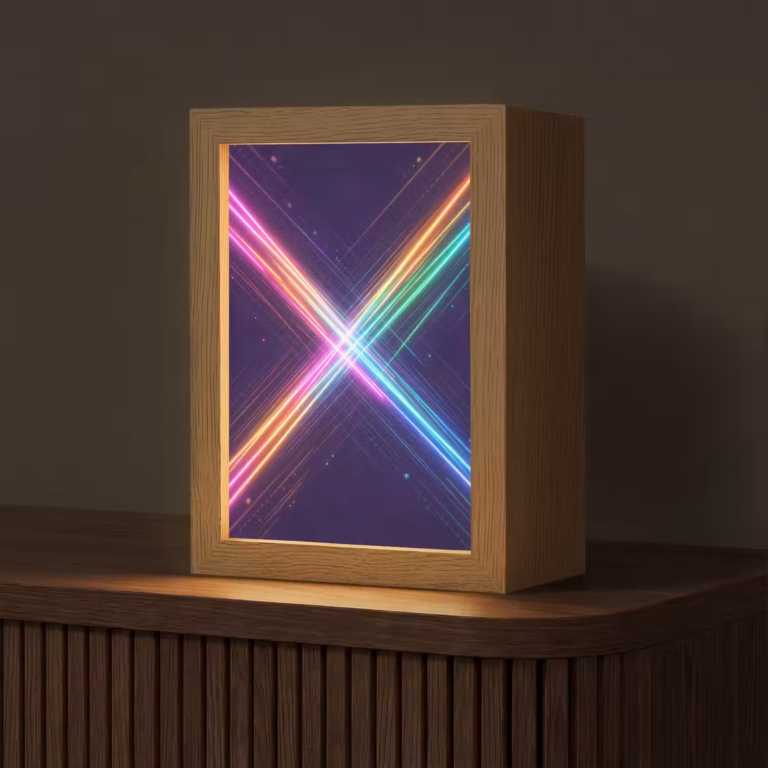 Kruisen - Lasterstralen - Neon Light Box met kabel (Tafellamp) klein -z3d_website