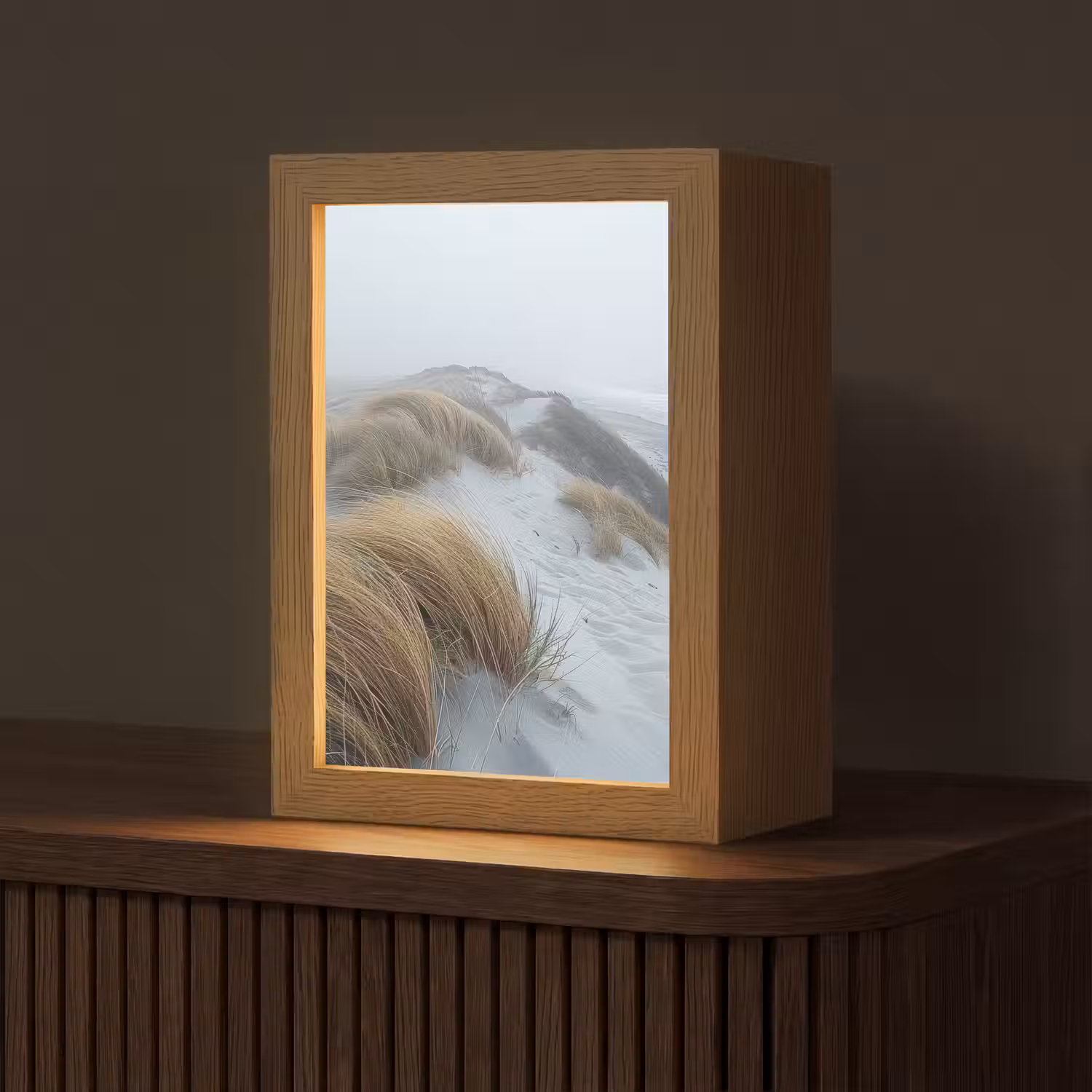 Duinen - Strand - Planten - Natuur Light Box met kabel (Tafellamp) klein -z3d_website