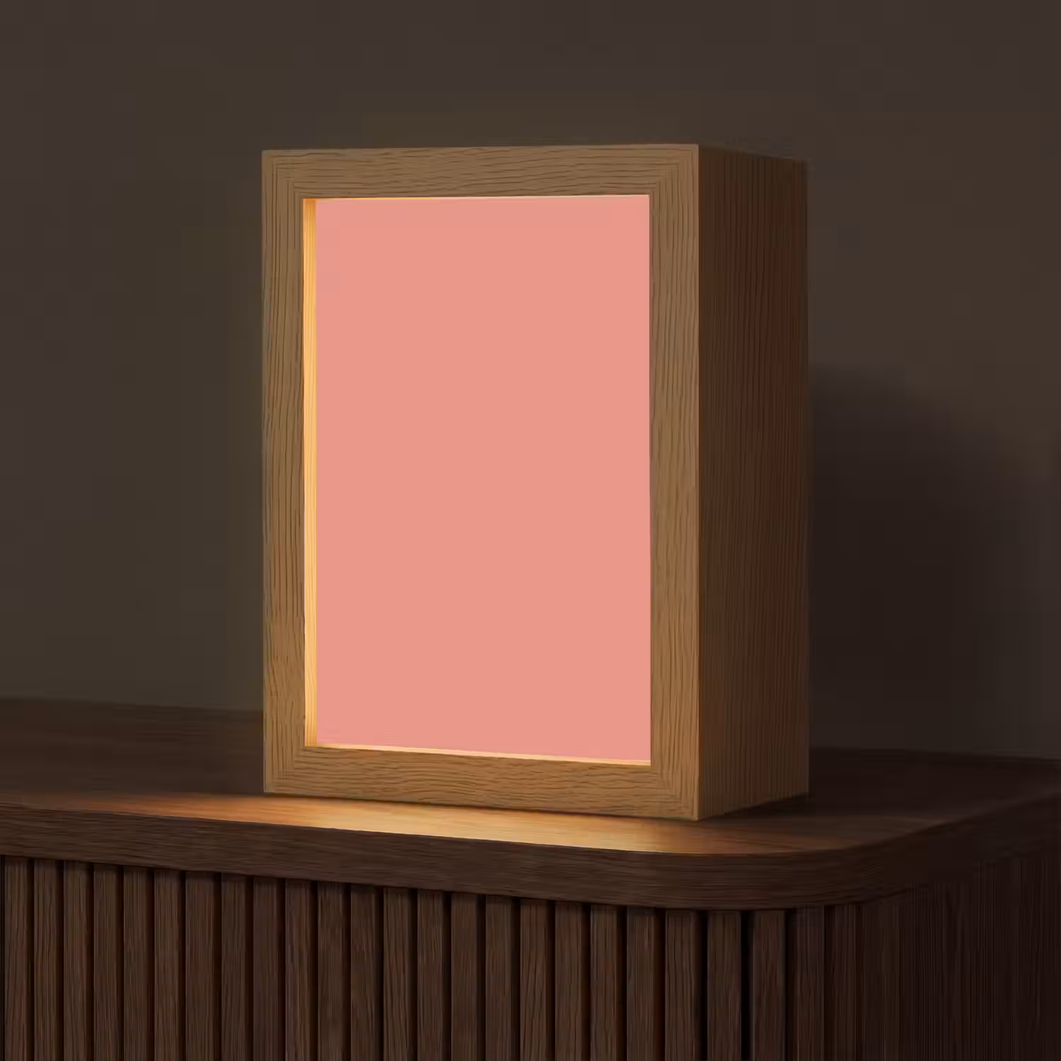 Dusty - Peach - Koraal Light Box met kabel (Tafellamp) klein 925 -z3d_website