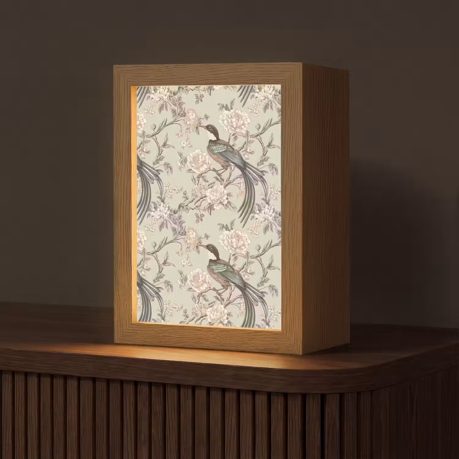 Bloem - Vogel - Kleurrijk Light Box met kabel (Tafellamp) klein 925 -z3d_website
