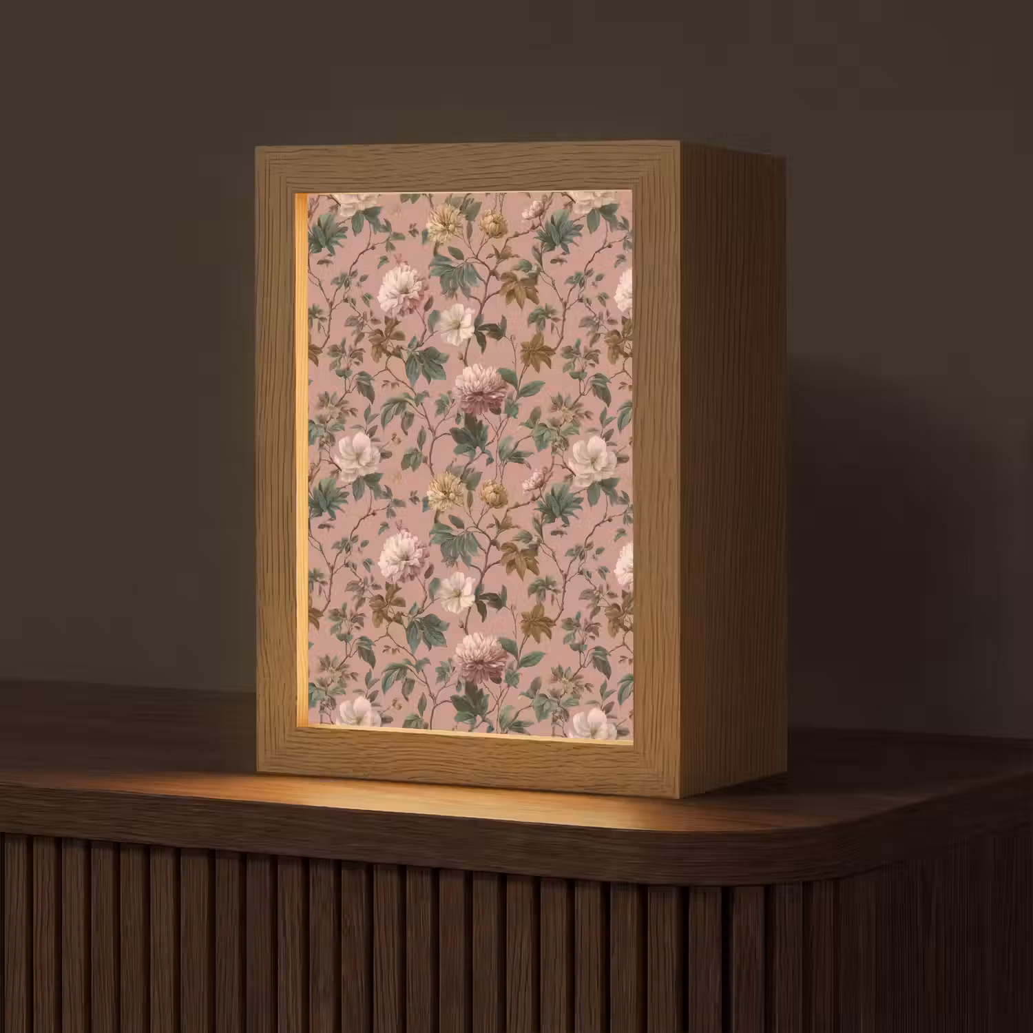 Bloemen - Klassiek - Roze Light Box met kabel (Tafellamp) klein 925 -z3d_website