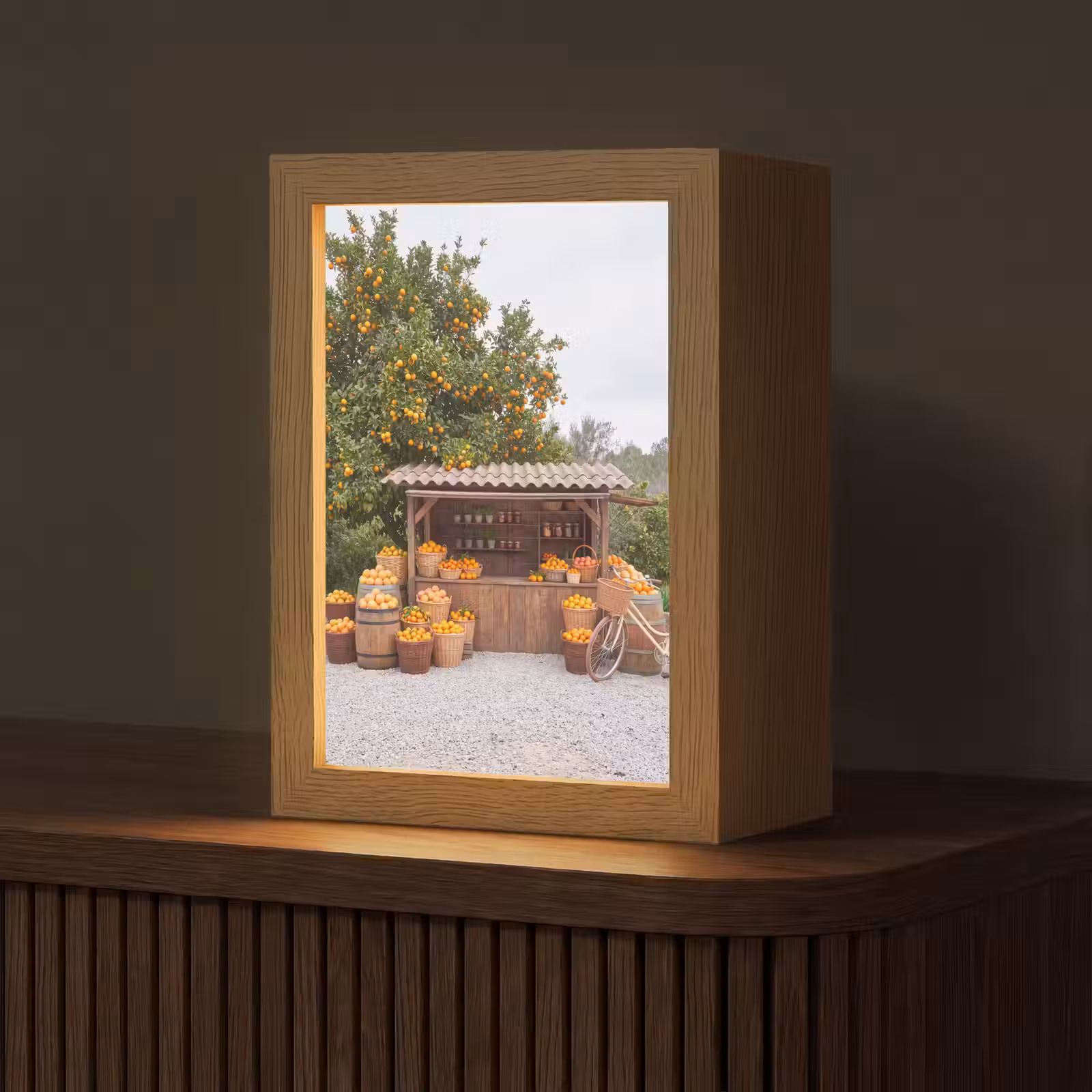 Table Lamp - Fruit - Market - Rural - Fruit - Markt - Landelijk Light Box met kabel (Tafellamp) klein