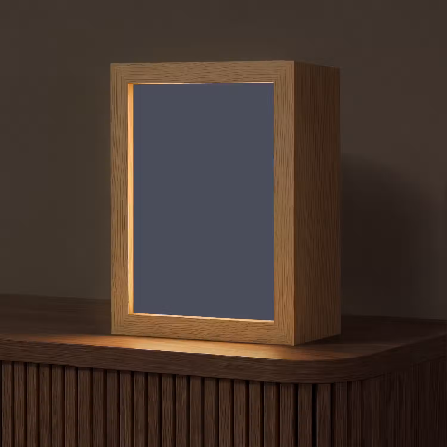 Geldersblauw - Blauw - Klassiek Light Box met kabel (Tafellamp) klein 925 -z3d_website