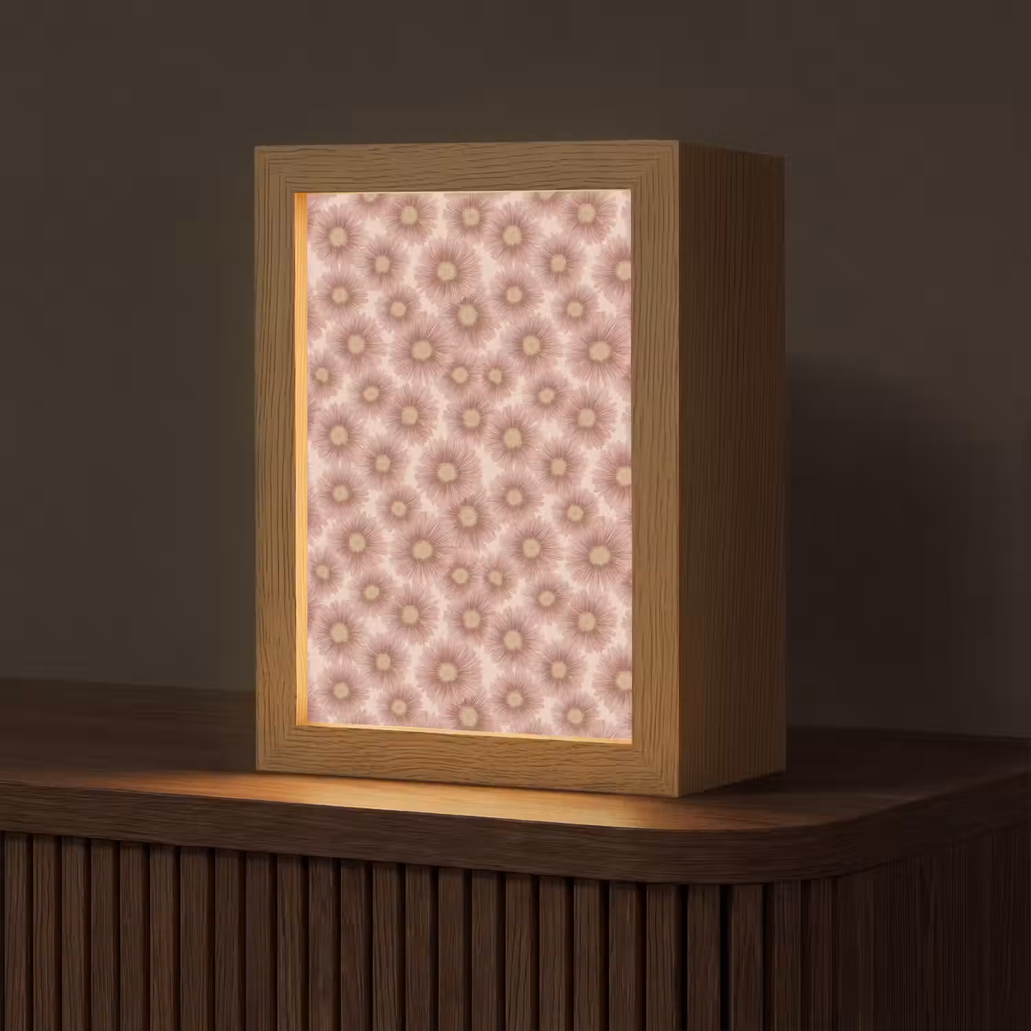 Gerbera - Bloemen - Roze Light Box met kabel (Tafellamp) klein 925 -z3d_website