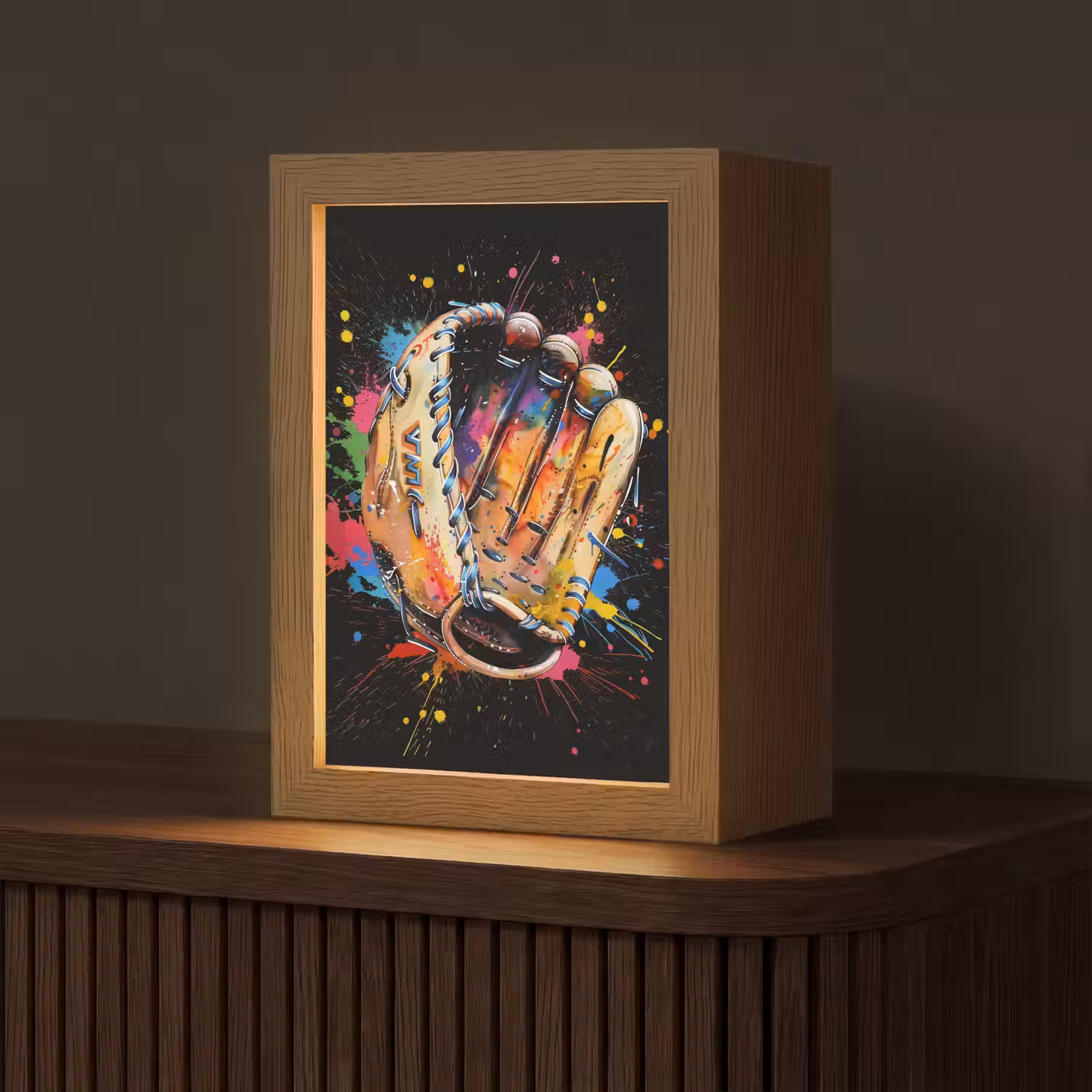 Graffiti - Sport - Baseball - Honkbal Light Box met kabel (Tafellamp) klein -z3d_website
