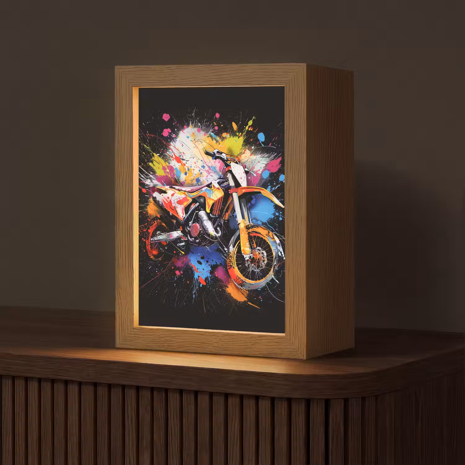 Graffiti - Sport - Motor - Motorcross Light Box met kabel (Tafellamp) klein -z3d_website